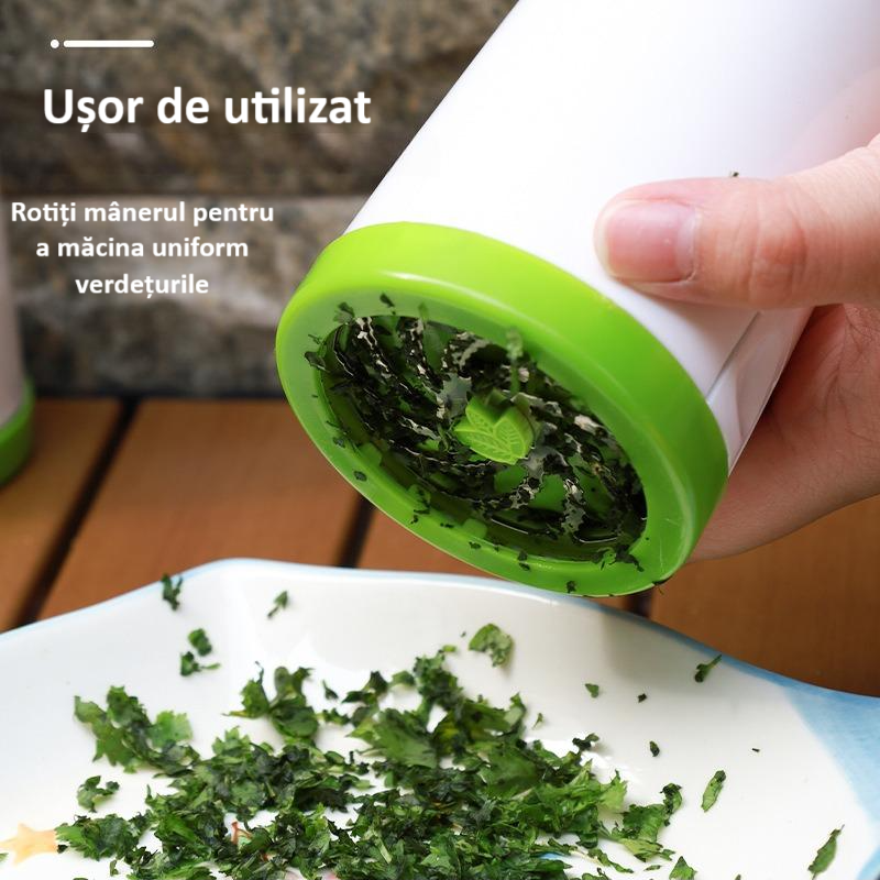 Razatoare, rasnita de bucatarie multifunctionala, pentru maruntit ierburi precum coriandru, patrunjel, plante aromatice, usor de folosit, accesoriu de bucatarie, verde [3]