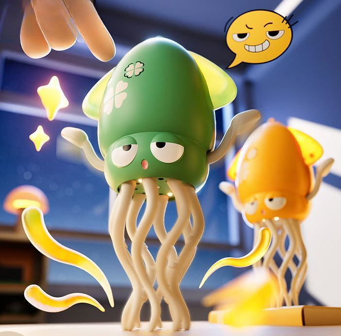 Jucarie caracatita magica dansatoare ZYTEQ® – aventura interactiva cu muzica, lumini si senzori, jucaria perfecta pentru micii exploratori 1-6 ani, galbena [13]