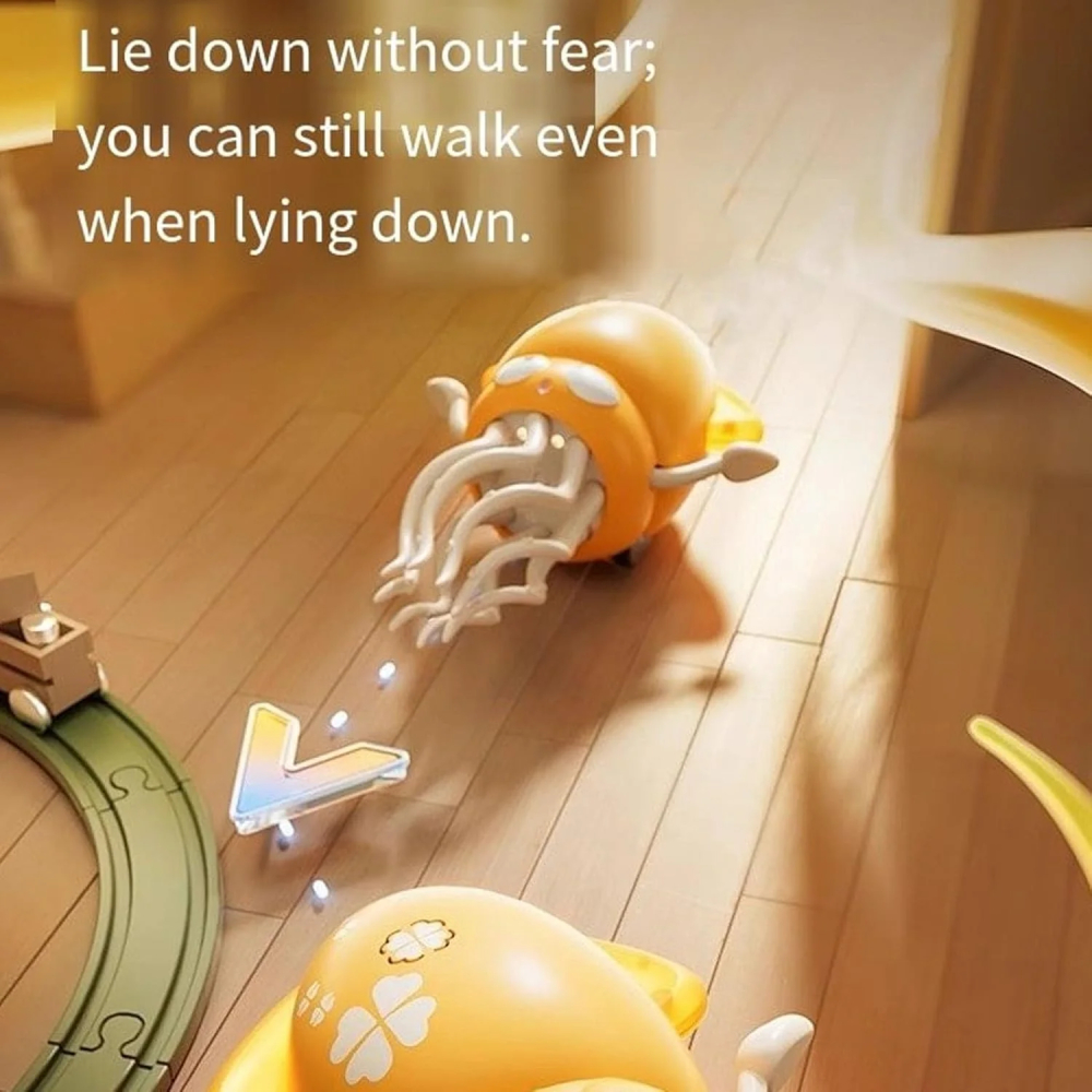 Jucarie caracatita magica dansatoare ZYTEQ® – aventura interactiva cu muzica, lumini si senzori, jucaria perfecta pentru micii exploratori 1-6 ani, galbena [8]