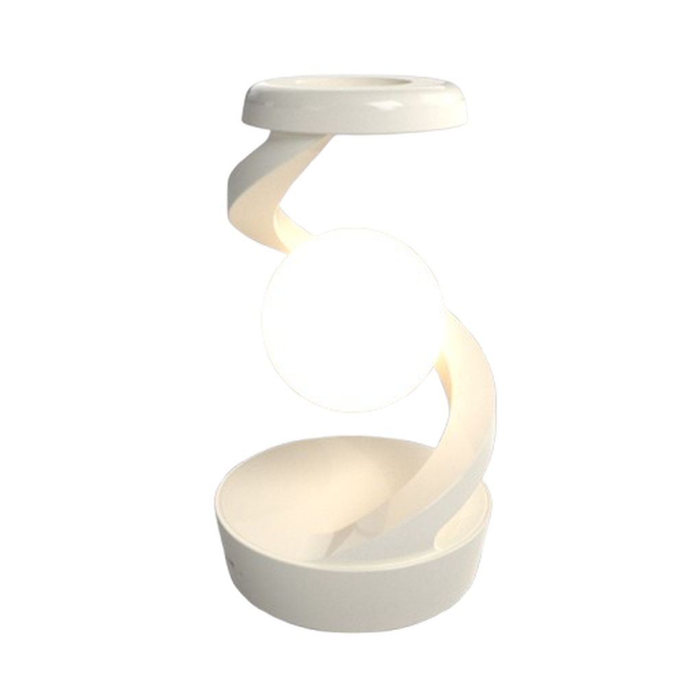 Lampa inteligenta rotativa, pentru birou sau noptiera, cu multiple moduri de control, senzor de miscare, lumina difuza de noapte, lumina RGB, baterie incorporata, alba [5]