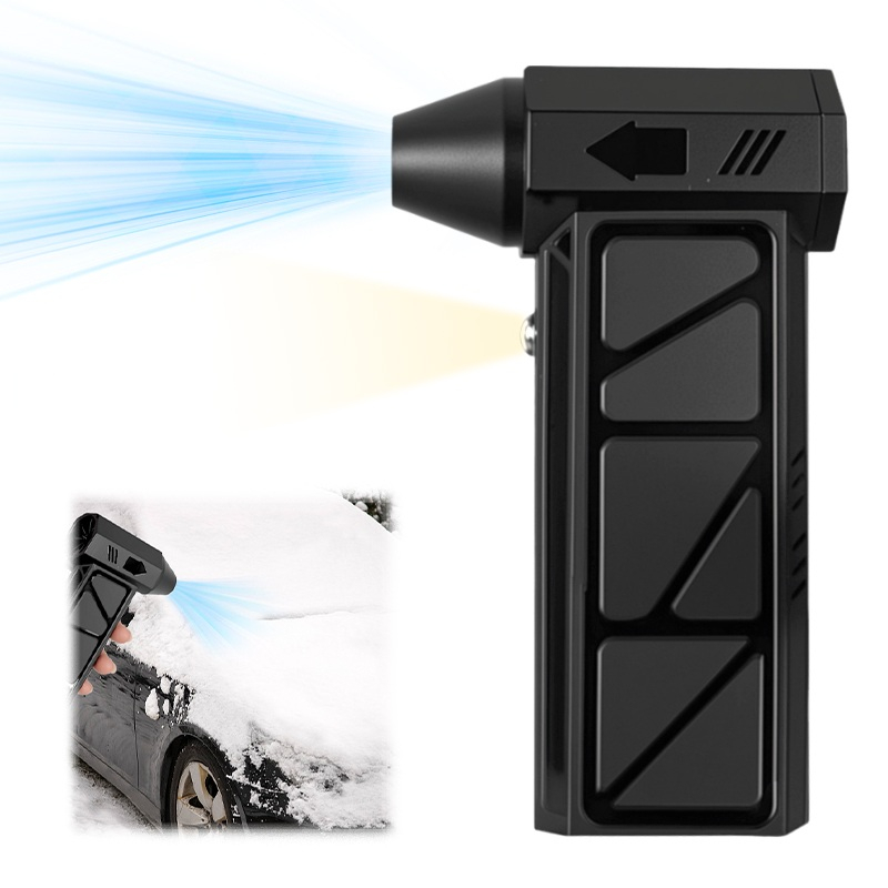 Mini ventilator turbo portabil ZYTEQ®, fara perii, de mare viteza, suflanta de praf, zapada, Frunze, pentru camping si aer liber, reincarcabil, negru [3]