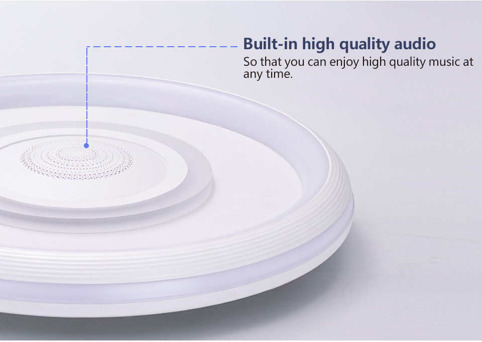 Plafoniera LED inteligenta ZYTEQ®️, putere 74W, eleganta, control prin telecomanda si aplicatie Tuya sau Smart Life APP, muzica prin Bluetooth, lumina RGB calda si rece, alba [14]