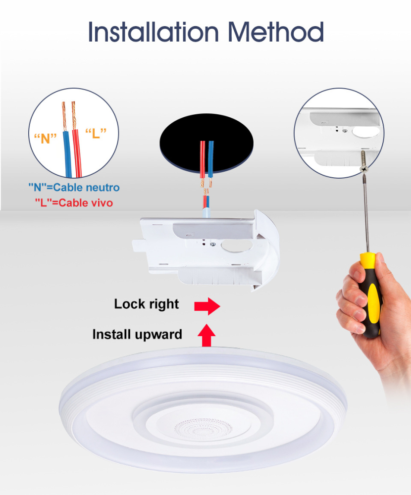 Plafoniera LED inteligenta ZYTEQ®️, putere 74W, eleganta, control prin telecomanda si aplicatie Tuya sau Smart Life APP, muzica prin Bluetooth, lumina RGB calda si rece, alba [19]