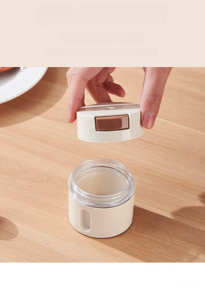 Set de 6 cutii de condimente magnetice ZYTEQ®️, montare pe perete, capac rotativ, detasabile, usor de curatat, culoare alba [11]