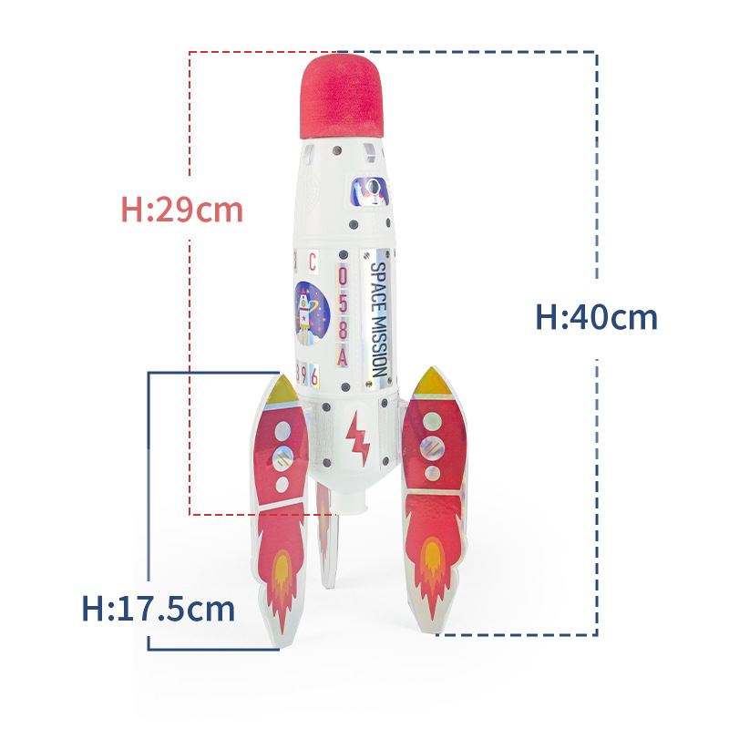 Set educational stiintific ZYTEQ®️, racheta spatiala cu abur, experiment chimic, multicolor, 40cm [2]