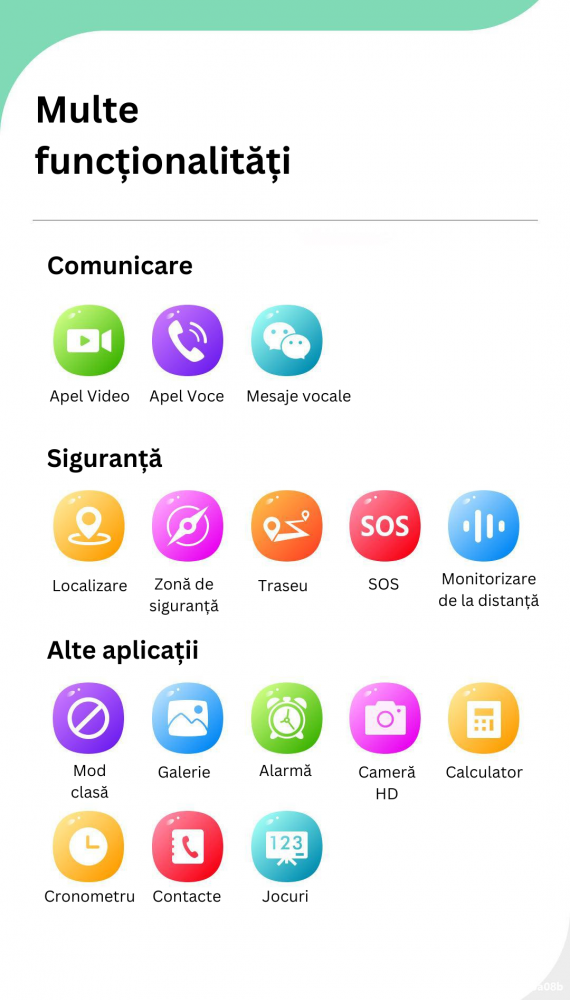 Smartwatch 4G Copii K9, Apel Video, GPS, Buton SOS, Monitorizare in Timp Real, Rezistent la Apa IP67, Mod Scoala, Camera Foto, Chat Vocal, Pedometer, SeTracker 2, Autonomie 8-10 Zile, Roz [6]