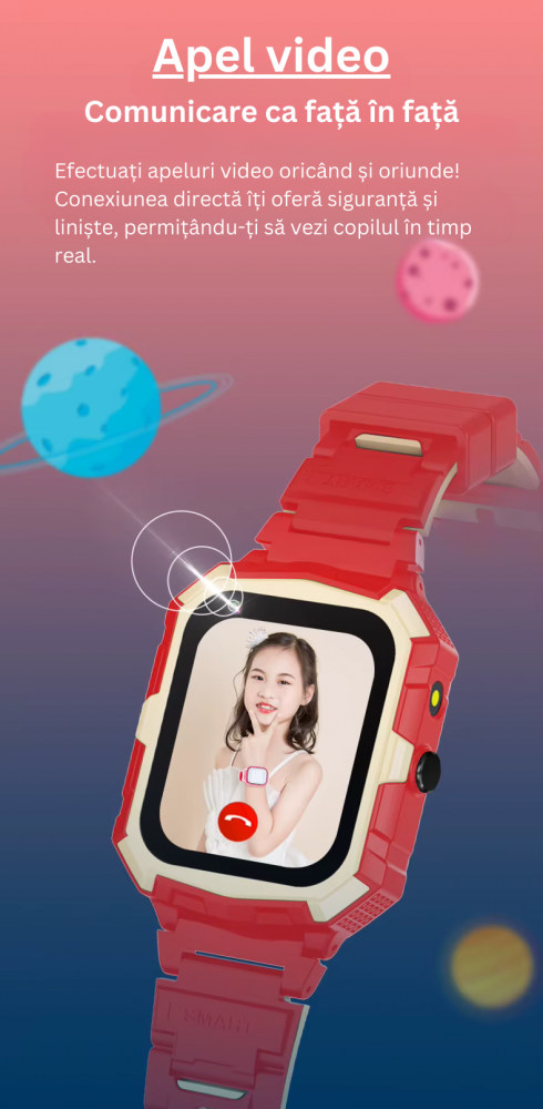 Smartwatch 4G Copii ZYTEQ® Maxtop, Apel Video, GPS, Buton SOS, Monitorizare in Timp Real, Deblocare Faciala, Rezistent la Apa IP67, Mod Scoala, Camera Foto, Chat Vocal, Pedometer, SeTracker 2, Autonom [4]