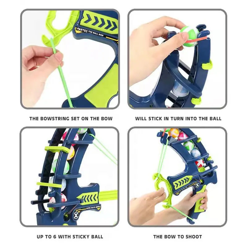 Tabla de darts interactiva pentru copii ZYTEQ®️ vulpe, set cu arc si bile adezive, albastru-verde, 34x20.5cm [5]