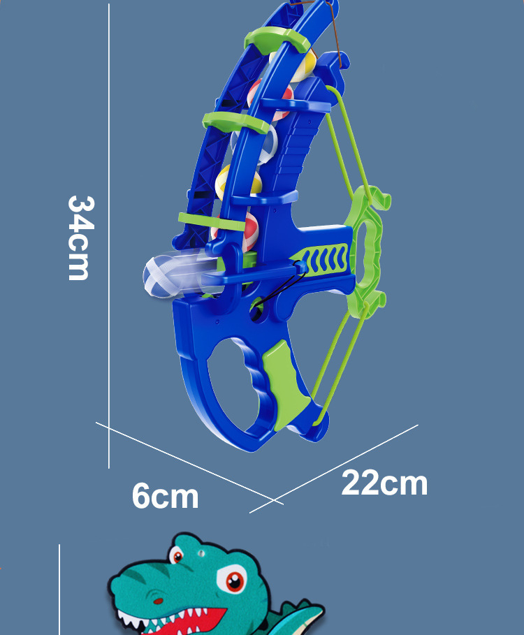 Tabla de darts pentru copii ZYTEQ®️dinozaur, joc de aruncare cu arc si bile, pentru interior si exterior, sigur si interactive, 3+ ani [10]
