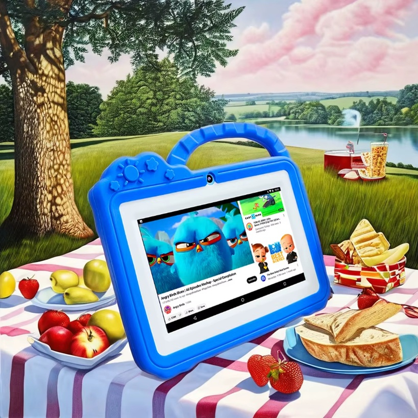 Tableta educationala ZYTEQ®️ pentru copii, 7 inch, 4GB RAM + 128GB ROM, Android, 3-12 ani, aplicatii Play Store, carcasa rezistenta, jocuri distractive, ecran tactil HD, Bluetooth, WiFi, 3200mAh, alba [12]
