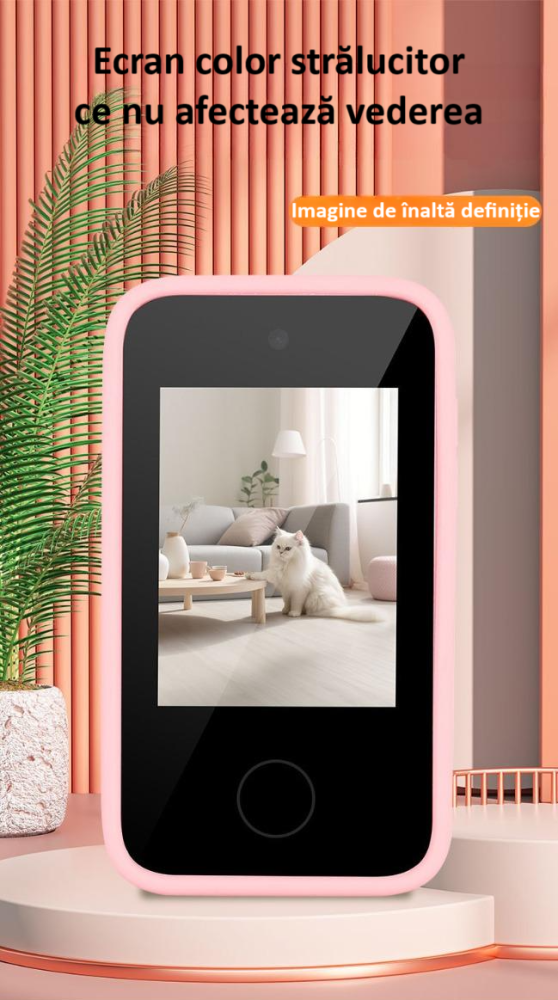 Telefon inteligent pentru copii, 2.8 inch IPS, husa de silicon anti-alunecare, jocuri, inregistrare si fotografiere HD 1080P, video, muzica, alarma, calculator, lanterna, educational, verde - Copie [3]