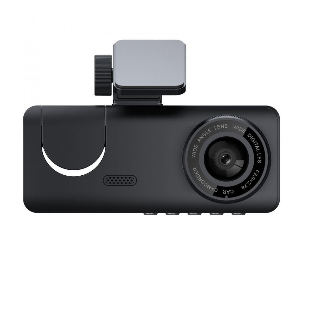 Camera video de bord auto S16 Full HD 1080P, WDR, 170°, 3 lentile, Wi-Fi, ecran IPS de 2 inch, filmare zi si noapte, inregistrare in bucla, Night Vision, detectare miscare, parcare asistata, neagra [2]
