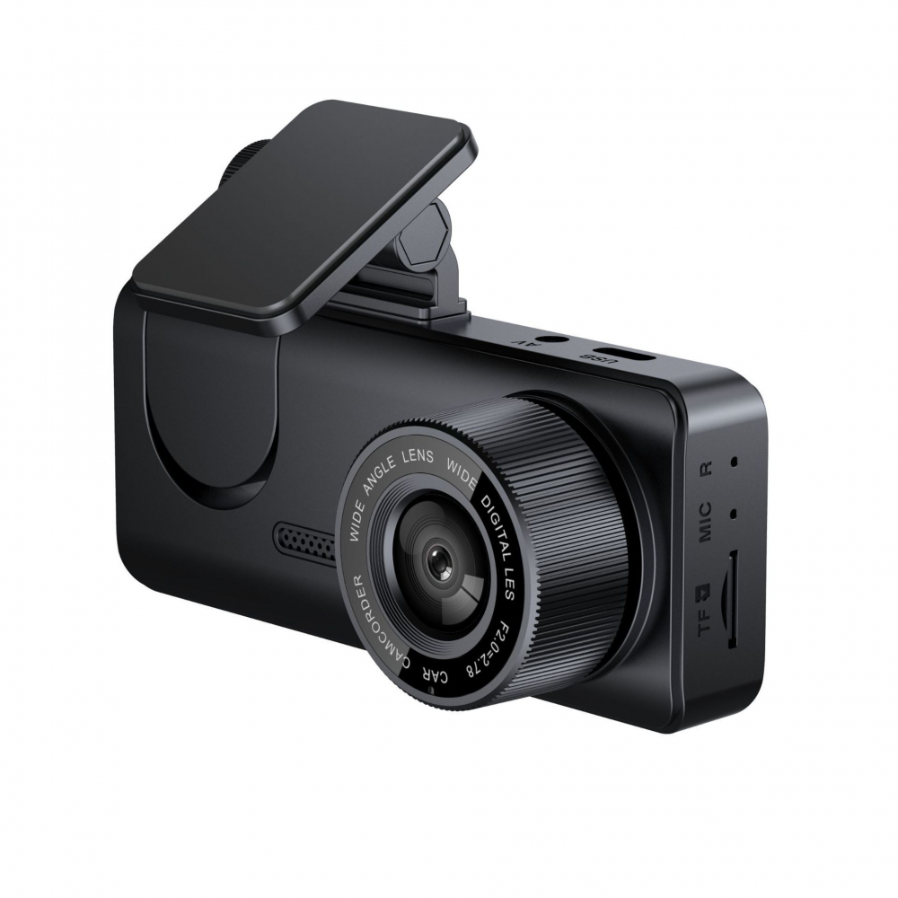 Camera video de bord auto S16 Full HD 1080P, WDR, 170°, 3 lentile, Wi-Fi, ecran IPS de 2 inch, filmare zi si noapte, inregistrare in bucla, Night Vision, detectare miscare, parcare asistata, neagra [1]