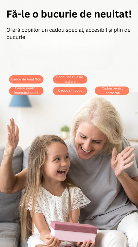 Telefon Mobil pentru Copii ZYTEQ® Q13 cu Ecran IPS 2.8'', Camera Foto/Video 1080P, Jocuri Educative, Card TF pana la 128GB, MP3 Player, Control Parental, Lanterna, Albastru [2]