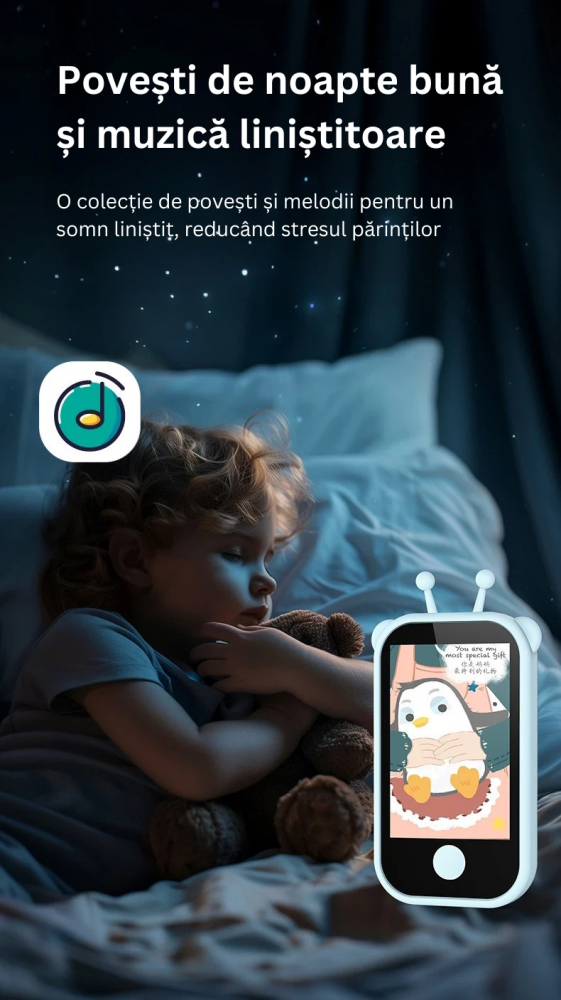 Telefon Mobil pentru Copii ZYTEQ® Q13 cu Ecran IPS 2.8'', Camera Foto/Video 1080P, Jocuri Educative, Card TF pana la 128GB, MP3 Player, Control Parental, Lanterna, Albastru [3]
