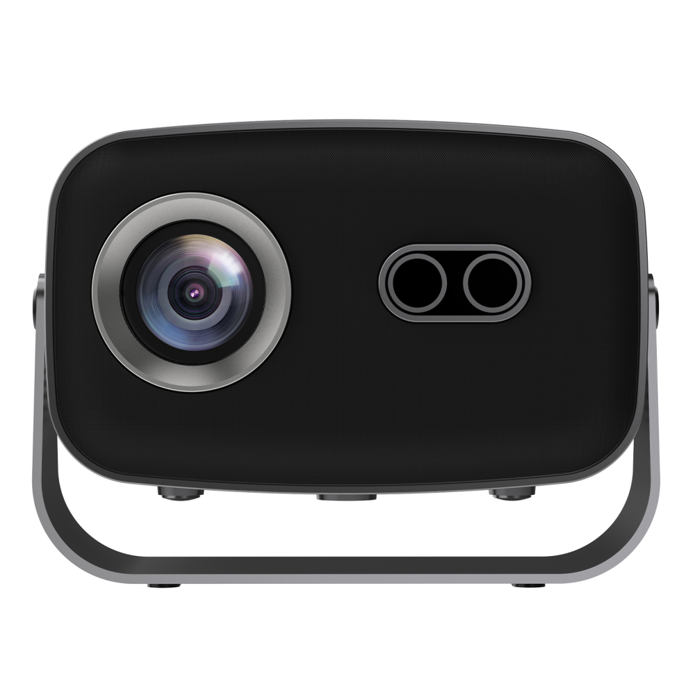 Videoproiector portabil ZYTEQ®️ V100, Smart, 300 ANSI lumeni, Android 12, WiFi 6 dual-band 4K 2.4G+5G, Bluetooth, rezolutie 1080P, cu telecomanda, negru [2]