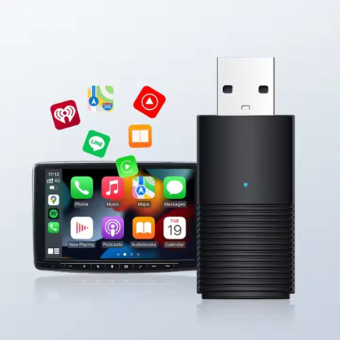 Adaptor wireless CarPlay & Android Auto 2-in-1 CP86, compatibil cu Apple iOS 10+ si Android 11+, WiFi 5GHz, Plug-and-Play, compact si usor, transmisie stabila, conexiune Bluetooth, negru [2]