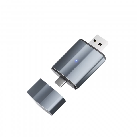 ACCESORII AUTO - Adaptor wireless CarPlay & Android Auto 2-in-1 PL2, compatibil cu Apple iOS 10+ si Android 11+, WiFi 5GHz, Plug-and-Play, compact si usor, transmisie stabila, conexiune Bluetooth, gri
