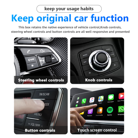 Adaptor wireless CarPlay & Android Auto 3-in-1 AI Box ZYTEQ®️, compatibil cu Apple iOS 12+ si Android 11+, configurare usoara Plug-and-Play, conexiune Bluetooth 5.4, WiFi 5GHz, suporta Netflix, Youtub [4]