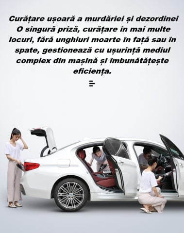 Aspirator auto portabil, functie de aspirare umeda si uscata, filtru HEPA, 30.000 rot/min, 3500Pa, putere 90W, accesorii incluse, capacitate recipient praf 0.5L, negru [9]