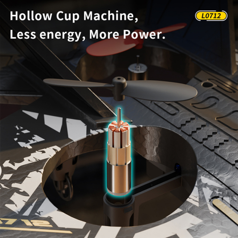 Avion RC cu telecomanda ZYTEQ®️L0712, planor din spuma cu inaltime fixa, jucarie quadcopeter, gri-auriu [6]