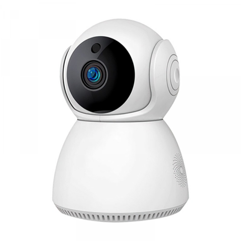 CASA - Baby monitor, wireless, monitorizare video audio bebelusi, vedere nocturna avansata, audio-video, sunet bidirectional clar, panoramare si inclinare, stocare card TF sau cloud, senzor de miscare, alb
