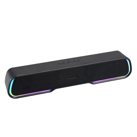 Boxa portabila - Soundbar ZYTEQ®, Bluetooth 5.0, cu lumini RGB, sunet stereo, micro soundbar pentru birou si exterior, portabil, negru [3]