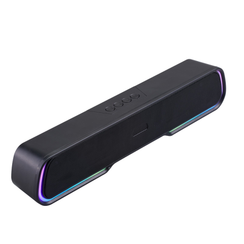 Boxa portabila - Soundbar ZYTEQ®, Bluetooth 5.0, cu lumini RGB, sunet stereo, micro soundbar pentru birou si exterior, portabil, negru [2]