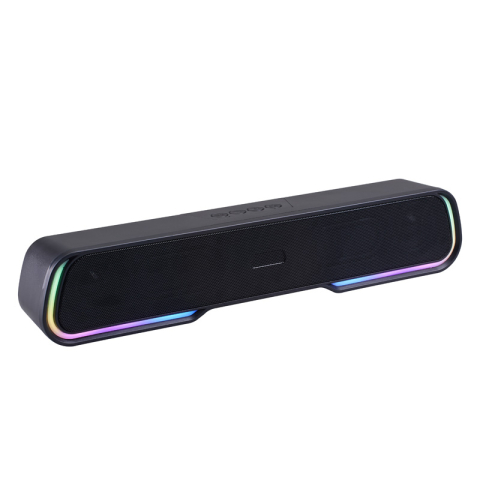 Boxa portabila - Soundbar ZYTEQ®, Bluetooth 5.0, cu lumini RGB, sunet stereo, micro soundbar pentru birou si exterior, portabil, negru [5]