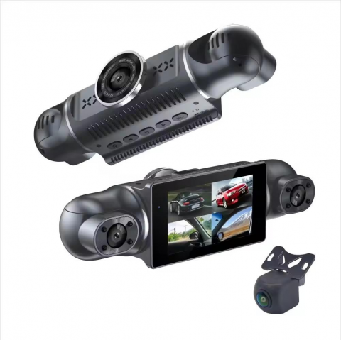 ACCESORII AUTO - Camera video de bord auto Full HD 1080P, 4 lentile, WIFI, ecran IPS de 3 inch, G-sensor, inregistrare in bucla, Night Vision, WDR, detectare miscare, protejeaza fisierele in caz de accident, neagra