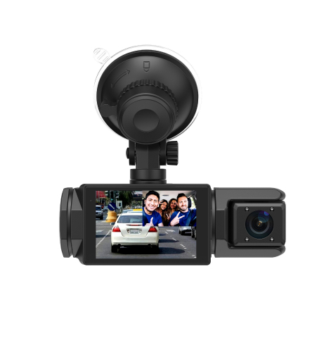 Camera video de bord auto S2 Full HD 1080P, WDR, 150°, 3 lentile, Wi-Fi, ecran IPS de 2 inch, filmare zi si noapte, inregistrare in bucla, Night Vision, detectare miscare, parcare asistata, neagra [19]
