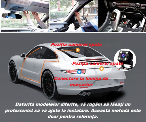 Camera video de bord auto S2 Full HD 1080P, WDR, 150°, 3 lentile, Wi-Fi, ecran IPS de 2 inch, filmare zi si noapte, inregistrare in bucla, Night Vision, detectare miscare, parcare asistata, neagra [26]