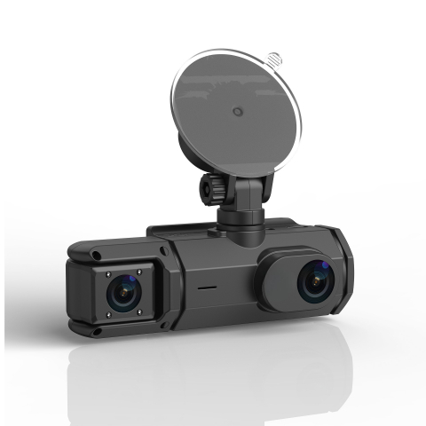 Camera video de bord auto S2 Full HD 1080P, WDR, 150°, 3 lentile, Wi-Fi, ecran IPS de 2 inch, filmare zi si noapte, inregistrare in bucla, Night Vision, detectare miscare, parcare asistata, neagra [22]