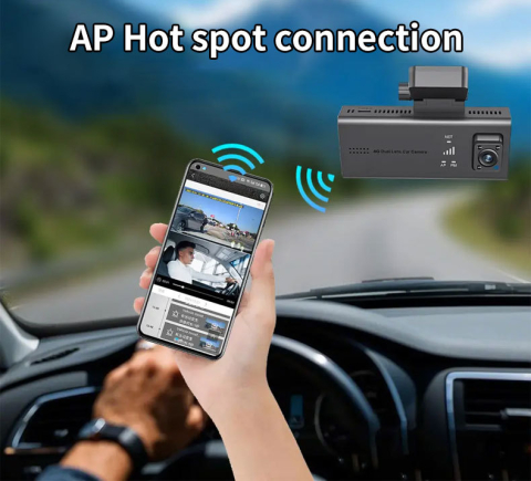 Camera video de bord auto ZYTEQ®️, 4G + Dual Lens, monitorizare live 24/7, Radar detection - alerte precise pentru miscare si impact, Night Vision, GPS - localizare exacta a vehiculului, Two-way Audio [5]