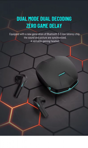 Casti wireless earbuds Bluetooth cu anulare a zgomotului, TWS, in ear, control vocal, sunet Hi-Fi stereo, latenta mica de 30 ms, rezistente la apa, design ergonomic si confortabil, negre [7]
