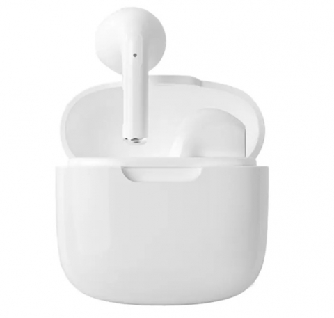 Casti wireless Bluetooth B21, audio, in ear, fara fir, casti Bluetooth 5.3, autonomie 24h, control tactil/smart touch, rezistente la apa IPX4, compatibilitate universala, iOS, Android, albe [2]