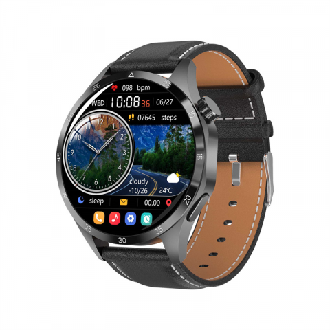 SMARTWATCH-URI - Ceas Smartwatch GT4 PRO+, Sport, Apel bluetooth, Rezistent la apa, Ecran 1.53", Monitorizare activitati fizice, somn, ritm cardiac, pedometru, Incarcare Wireless, Unisex, Android, IOS, negru