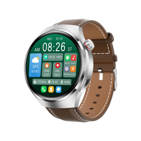 SMARTWATCH-URI - Smartwatch, ecran 1.6", rezistent la apa, notificari apel bluetooth/sms/social media, monitorizare activitati fizice, somn, ritm cardiac, pedometru, incarcare wireless, unisex, Android, IOS, argintiu