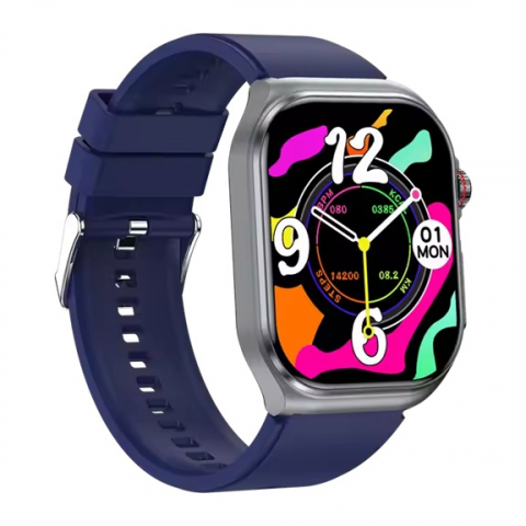 Ceas Smartwatch ET585,ECRAN 2.04", ECG, HRV, glucometru, analiza bioelectrica, monitorizare tensiune, oxigen sange, ritm cardiac, temperatura corp, somn, activitati fizice, apel SOS, pedometru, negru [1]