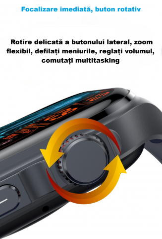 Ceas Smartwatch ET585,ECRAN 2.04", ECG, HRV, glucometru, analiza bioelectrica, monitorizare tensiune, oxigen sange, ritm cardiac, temperatura corp, somn, activitati fizice, apel SOS, pedometru, negru [6]