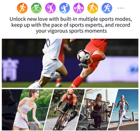 Ceas smartwatch sport ZYTEQ®️, ecran 1.43", Super AMOLED, functie apelare Bluetooth, monitorizare ECG & Ritm Cardiac, rezistent la apa IP67, baterie 440mAh, negru [7]