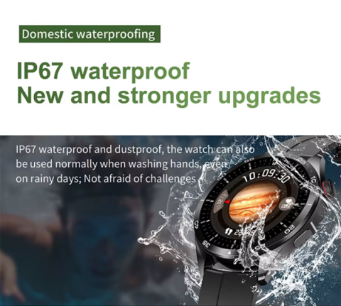 Ceas smartwatch sport ZYTEQ®️, ecran 1.43", Super AMOLED, functie apelare Bluetooth, monitorizare ECG & Ritm Cardiac, rezistent la apa IP67, baterie 440mAh, negru [1]