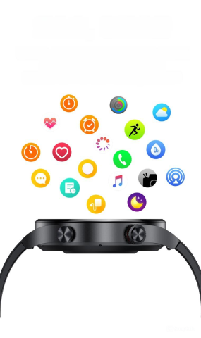 Ceas Smartwatch ZYTEQ® 1.28”, Apel Bluetooth, monitorizare sanatate, pedometru, notificari, incarcare magnetica, negru [10]