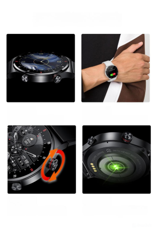 Ceas Smartwatch ZYTEQ® 1.28”, Apel Bluetooth, monitorizare sanatate, pedometru, notificari, incarcare magnetica, negru [1]