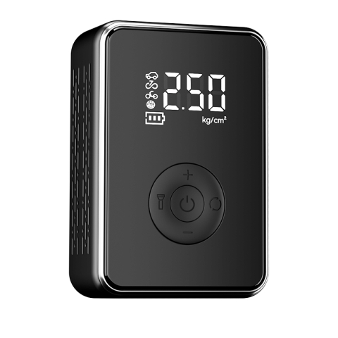 Compresor auto portabil ZYTEQ®️, pompa de aer, afisaj digital, lanterna LED, monitorizare in timp real a presiunii, baterie 2x2000 mAh, 150 PSI, iluminare de urgenta, negru [2]