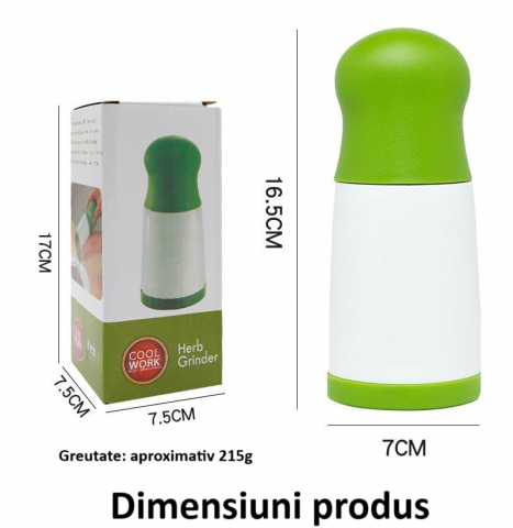 Razatoare, rasnita de bucatarie multifunctionala, pentru maruntit ierburi precum coriandru, patrunjel, plante aromatice, usor de folosit, accesoriu de bucatarie, verde [1]