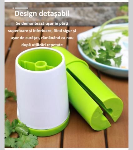 Razatoare, rasnita de bucatarie multifunctionala, pentru maruntit ierburi precum coriandru, patrunjel, plante aromatice, usor de folosit, accesoriu de bucatarie, verde [6]