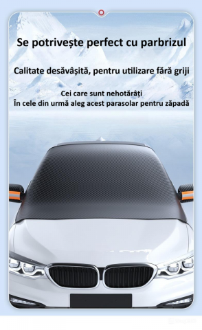 Husa magnetica si parasolar pentru parbriz, geamuri laterale si oglinzi, cu protectie impotriva inghetului, soarelui, ploii, vantului, prafului si rezistenta la zgarieturi [7]