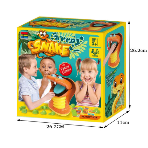 Joc educational interactiv ZYTEQ® Greedy Snake pentru copii, distractiv, invatare, indemanare, 3+ ani, multicolor [2]