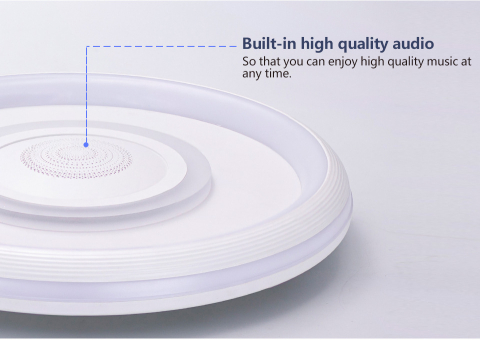 Plafoniera LED inteligenta ZYTEQ®️, putere 74W, eleganta, control prin telecomanda si aplicatie Tuya sau Smart Life APP, muzica prin Bluetooth, lumina RGB calda si rece, alba [13]